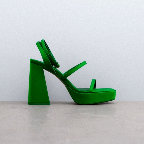 NWT Zara strappy chunky platform heels 👠 💕 - Picture 7 of 11